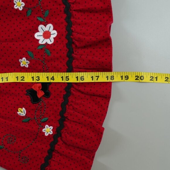 Samantha Says Corduroy Dress Girls 3T Red Scottie Dog Embroidered Bow - Picture 13 of 13